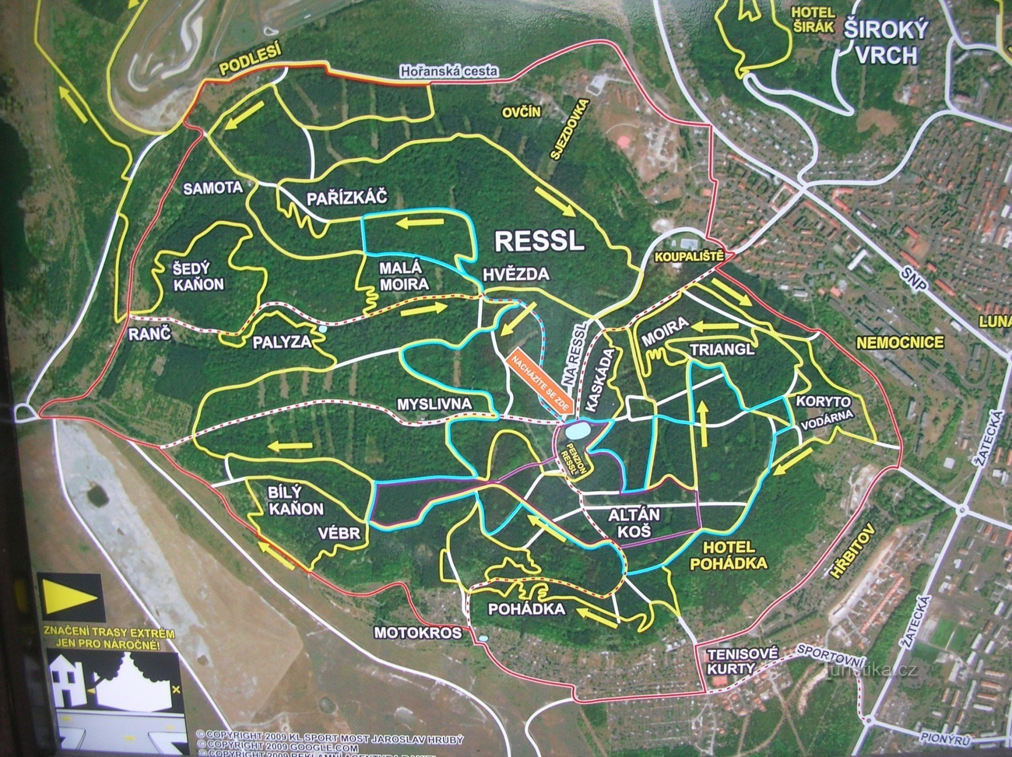 Parque Ressl no mapa