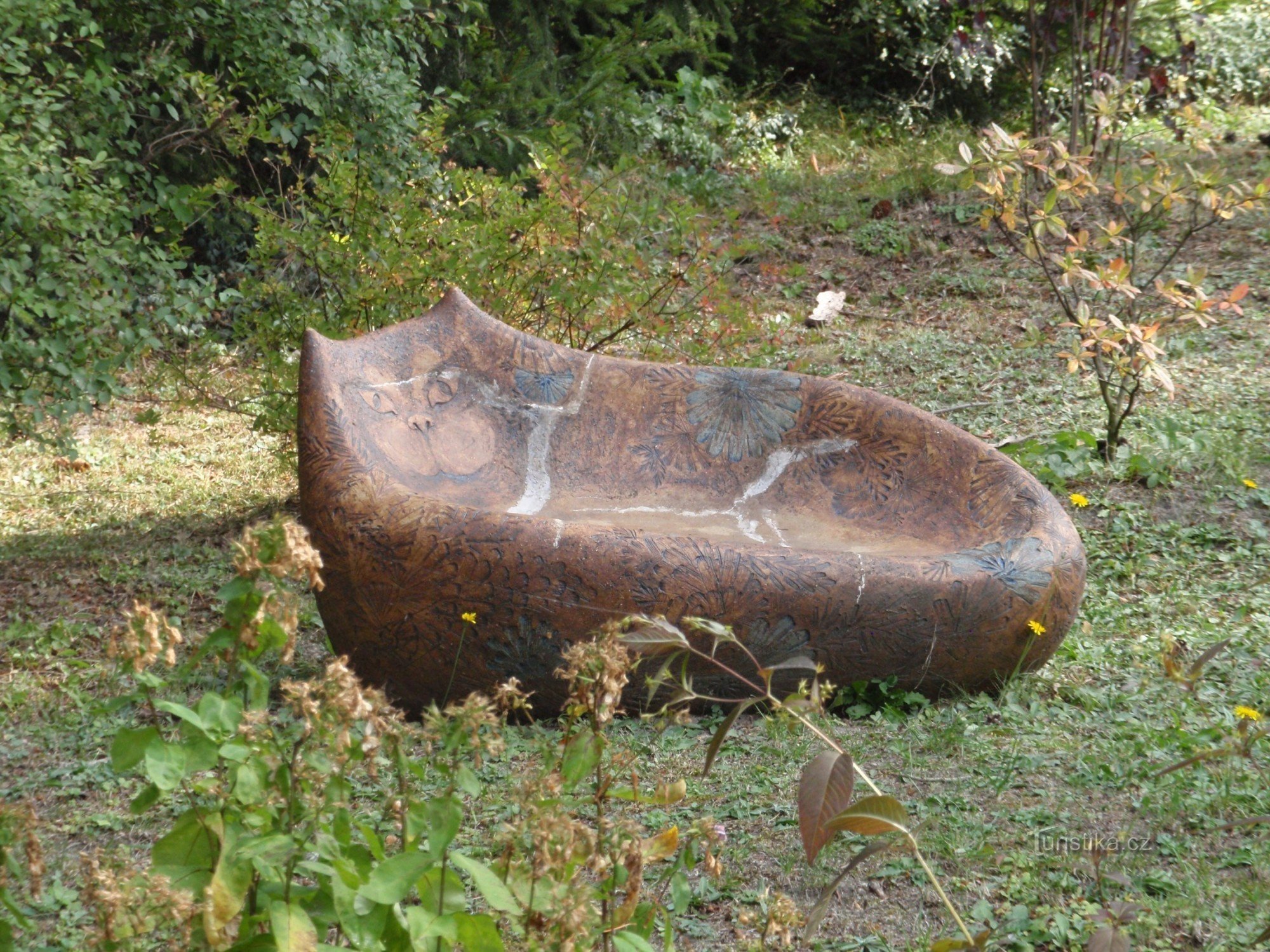 Parque con decoración escultórica en Rudka u Kunštát