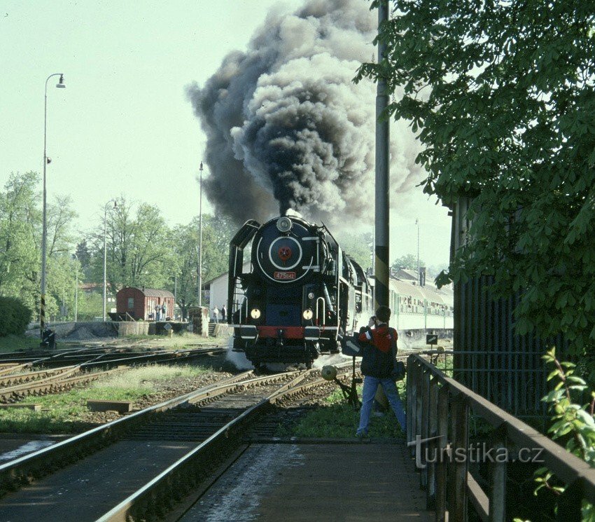 Parní vlak v Šumperku