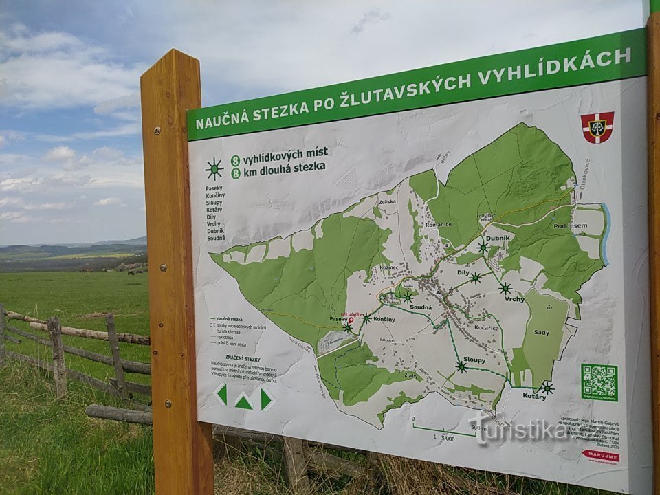 Pajiști pe traseul educațional după Belvederele Žlutav