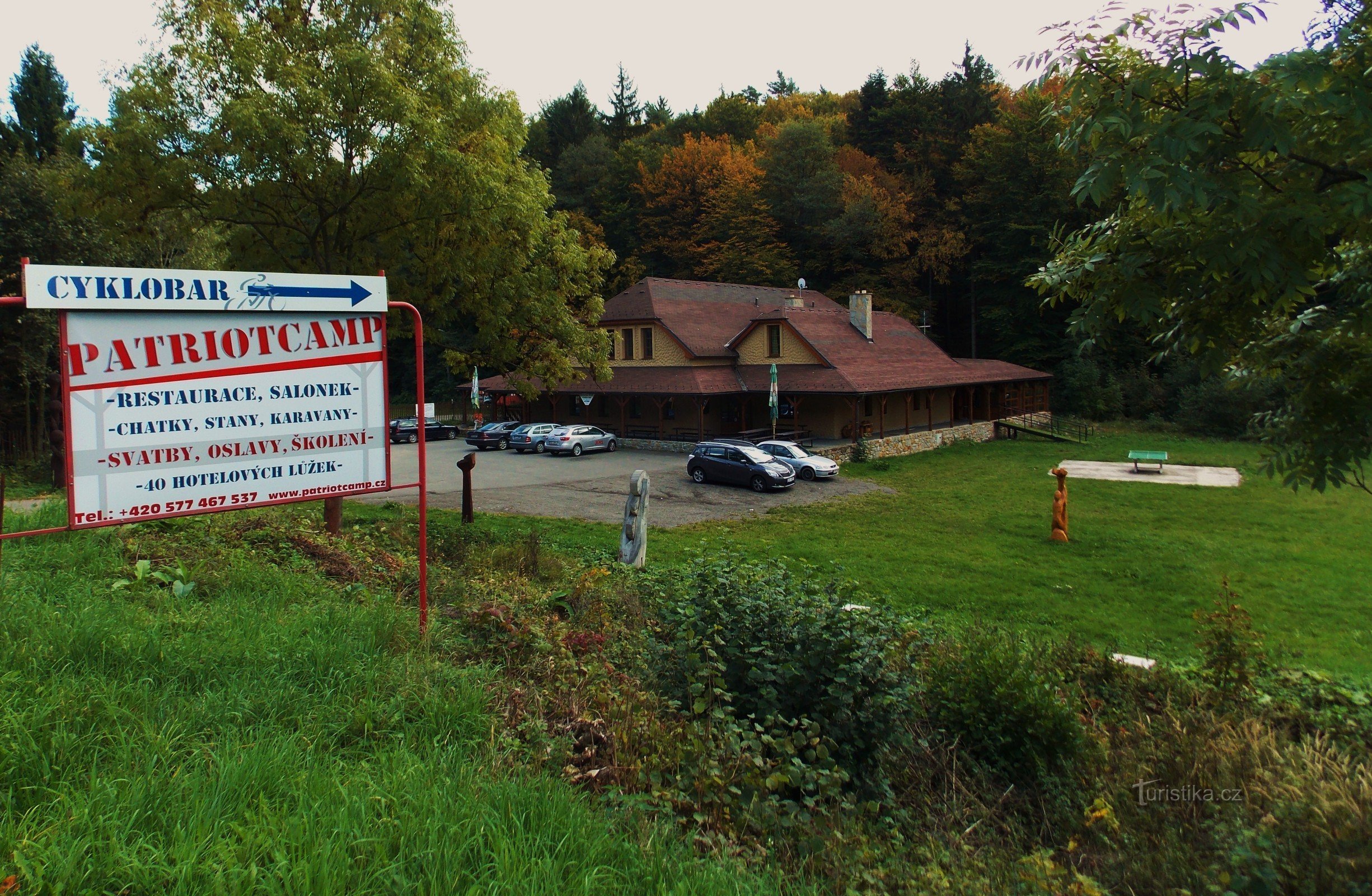 Patriot Camp with a hotel in the village of Držková near Zlína