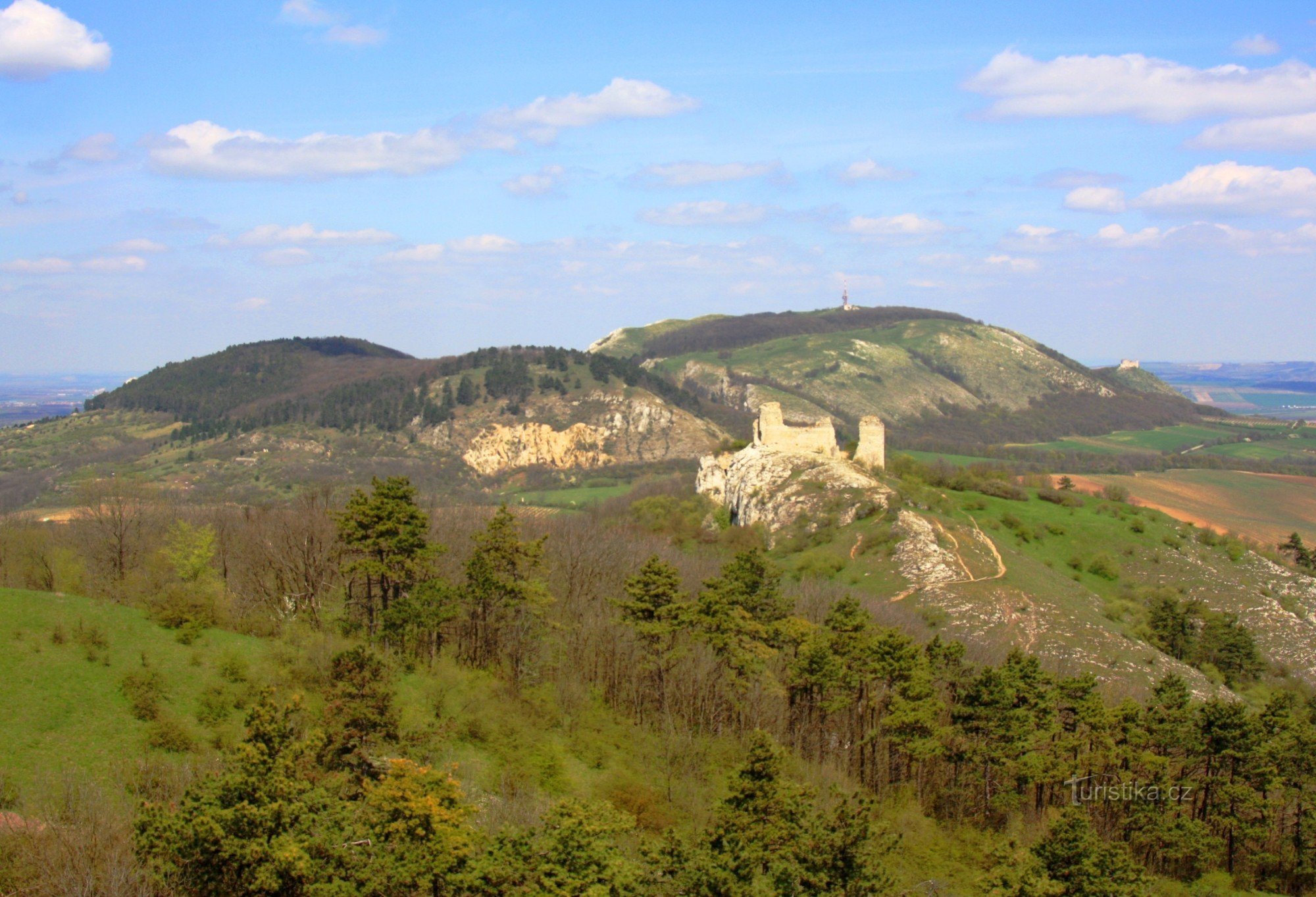 Pavlovské vrchy - Blick auf den Hauptkamm - Frühjahr 2010