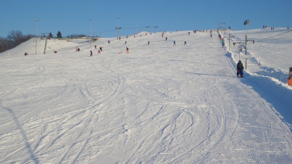 perfette condizioni della pista anche dopo un'intera giornata di lavoro