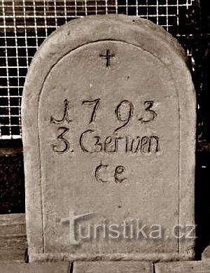 Fem döda soldater av kejsar Franciskus. Minnesmärke i Ostrovacice.