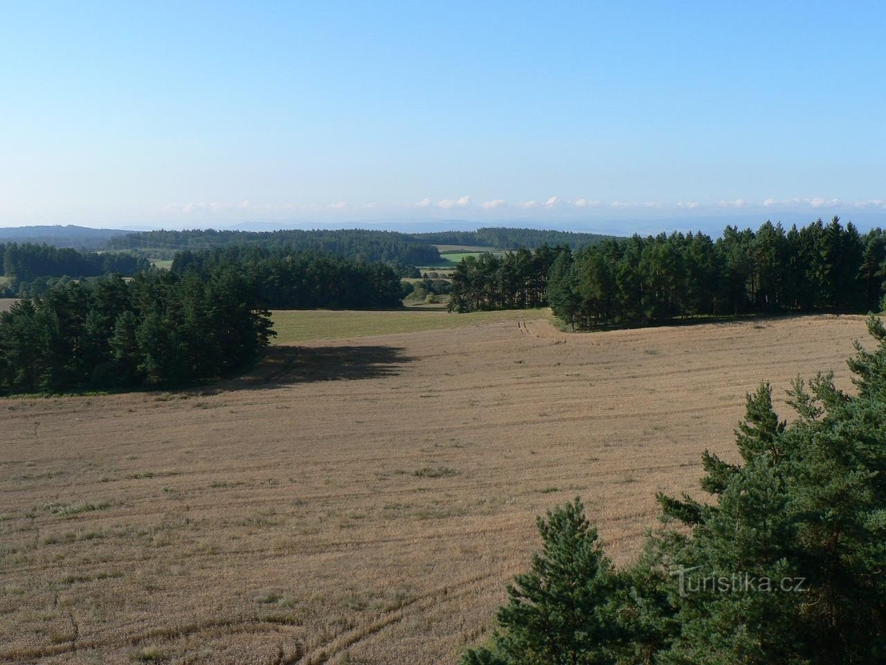 Pětnice, pogled na Šumavo