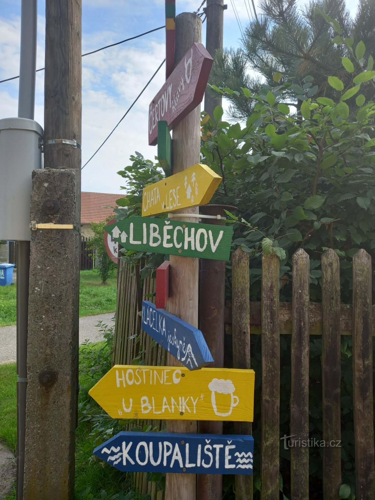 Η πινακίδα του Péť στο Želízé