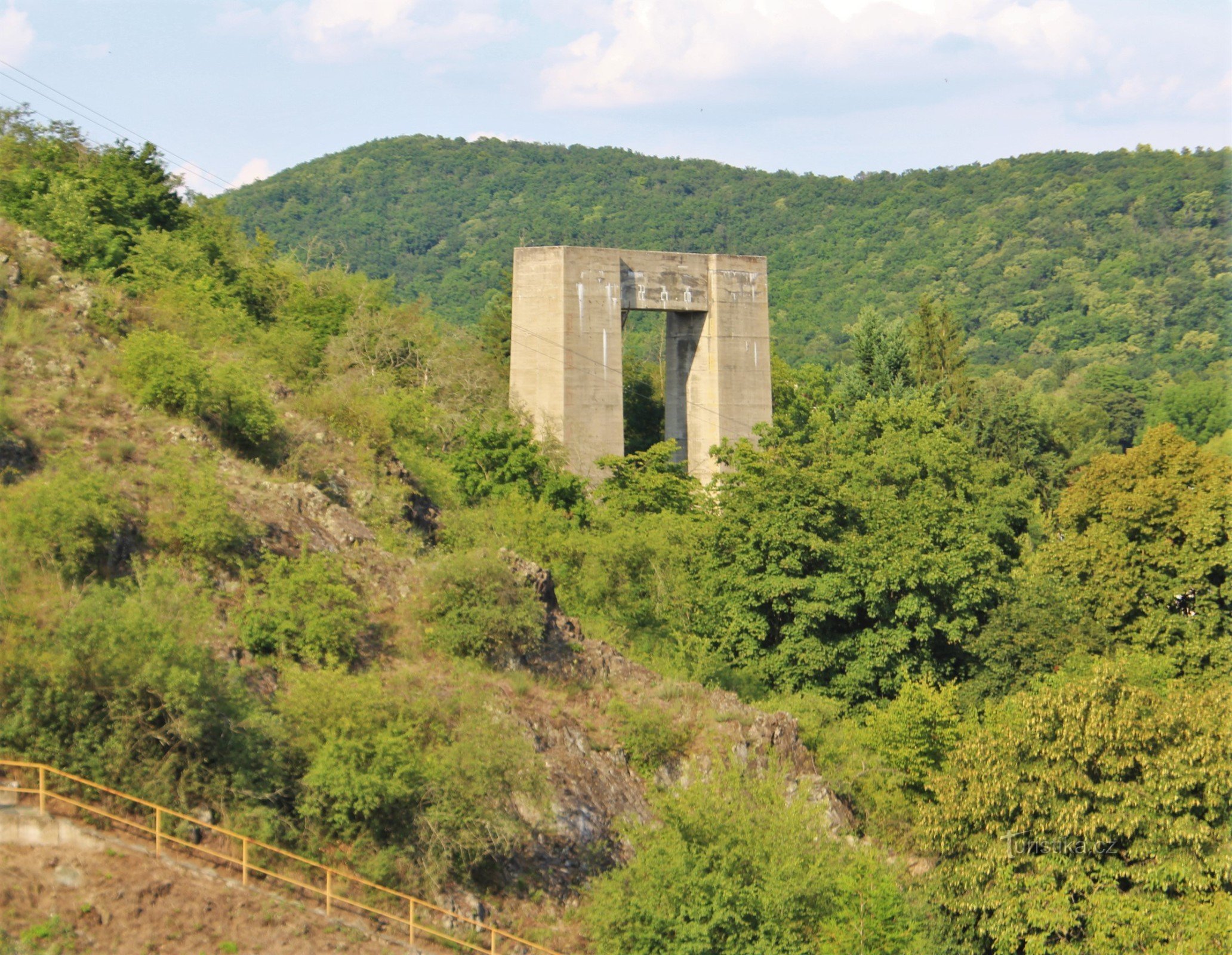 Highway bridge pillar