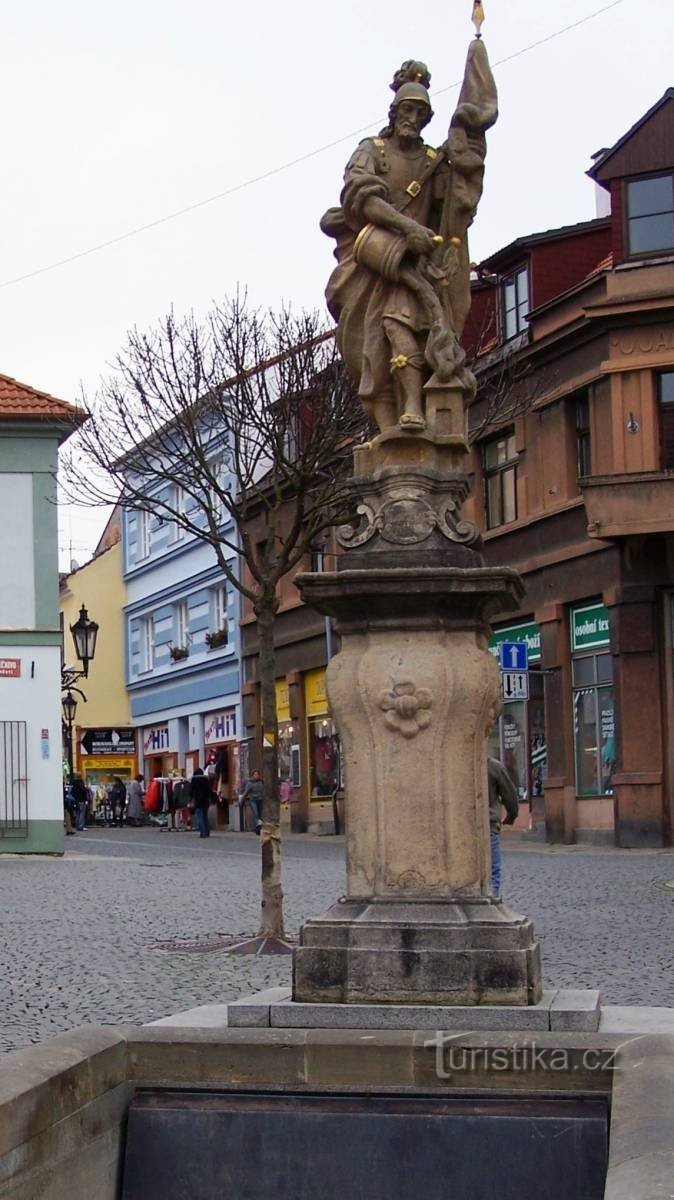 Písek - Sculptuur van St. Florian