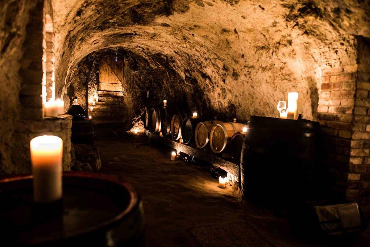 Sandstone wine cellar