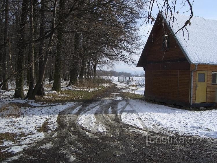 no verde ao longo da borda de Staré Dvor para Paskov