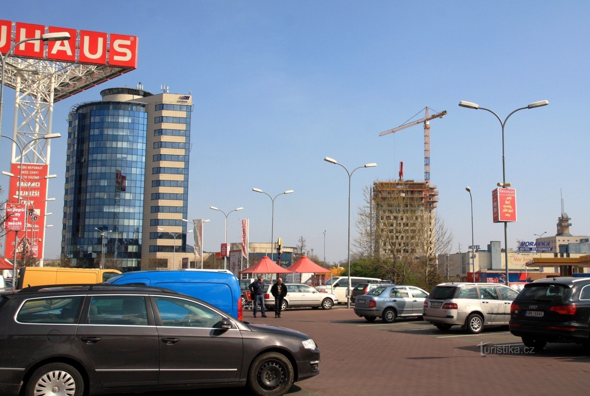 AZ Tower is rising nearby on Heršpicka Street