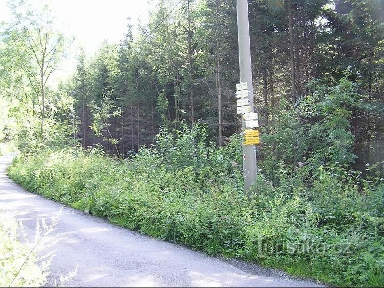 Sotto Huštýnem - vista dalla strada da Mořkov: Sotto Huštýnem - vista dalla strada da Mořkov