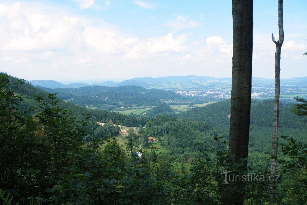 Ispod Kýčeroua, pogled na Frenštát p. Radhoštěm