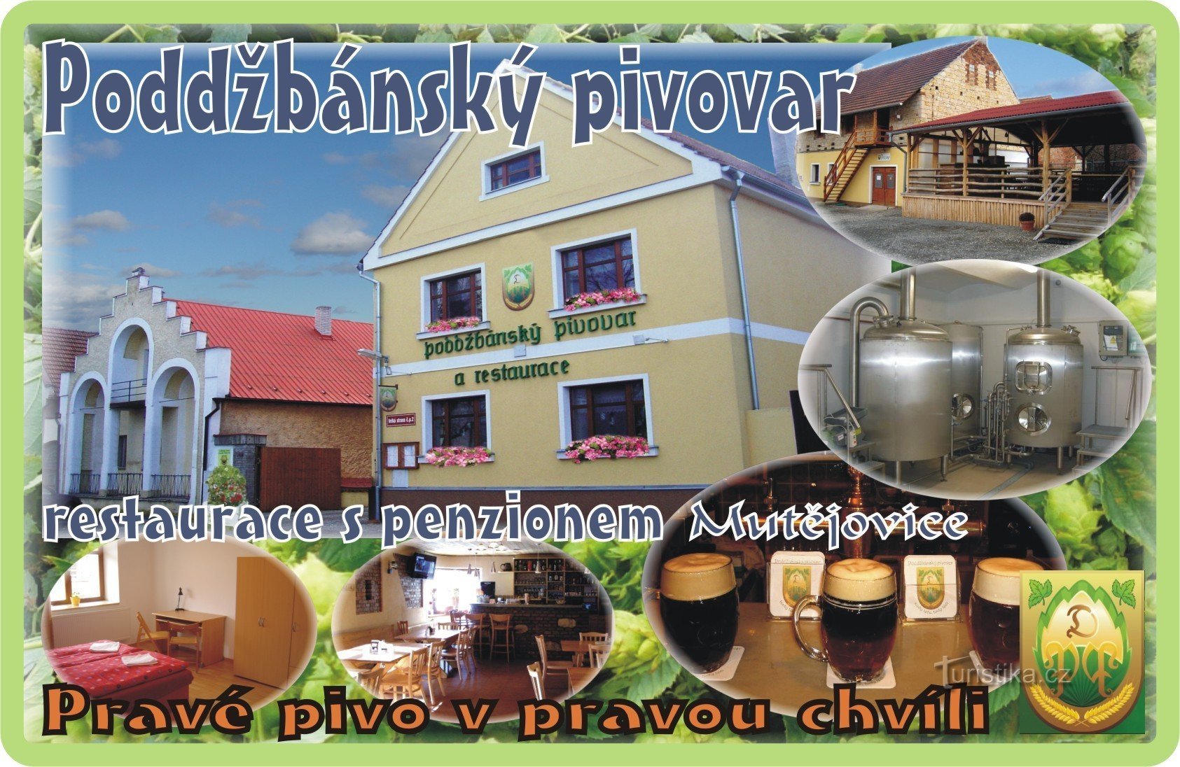 Mutějovice Poddžbán brewery and restaurant with boarding house