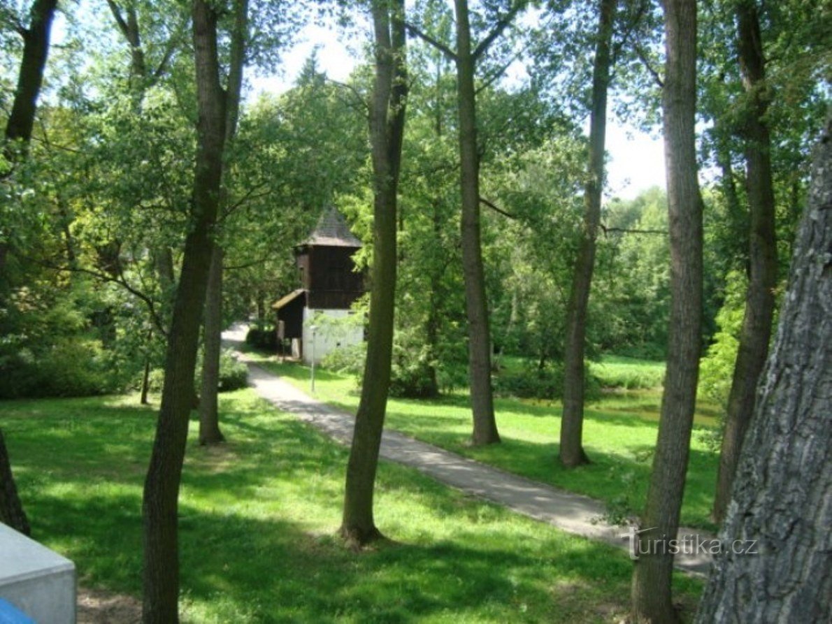 Poděbrady-wooden belfry from 1615-1921-Photo: Ulrych Mir.