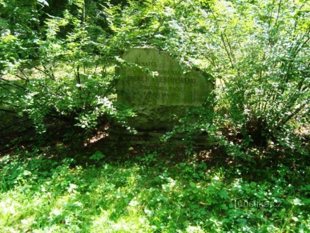 Poděbrady-monument van Poděbrady ballingschap Ondřej Chebdovský uitgevoerd in 162