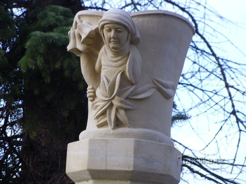 Poděbrady - monument van St. Agnes Česká