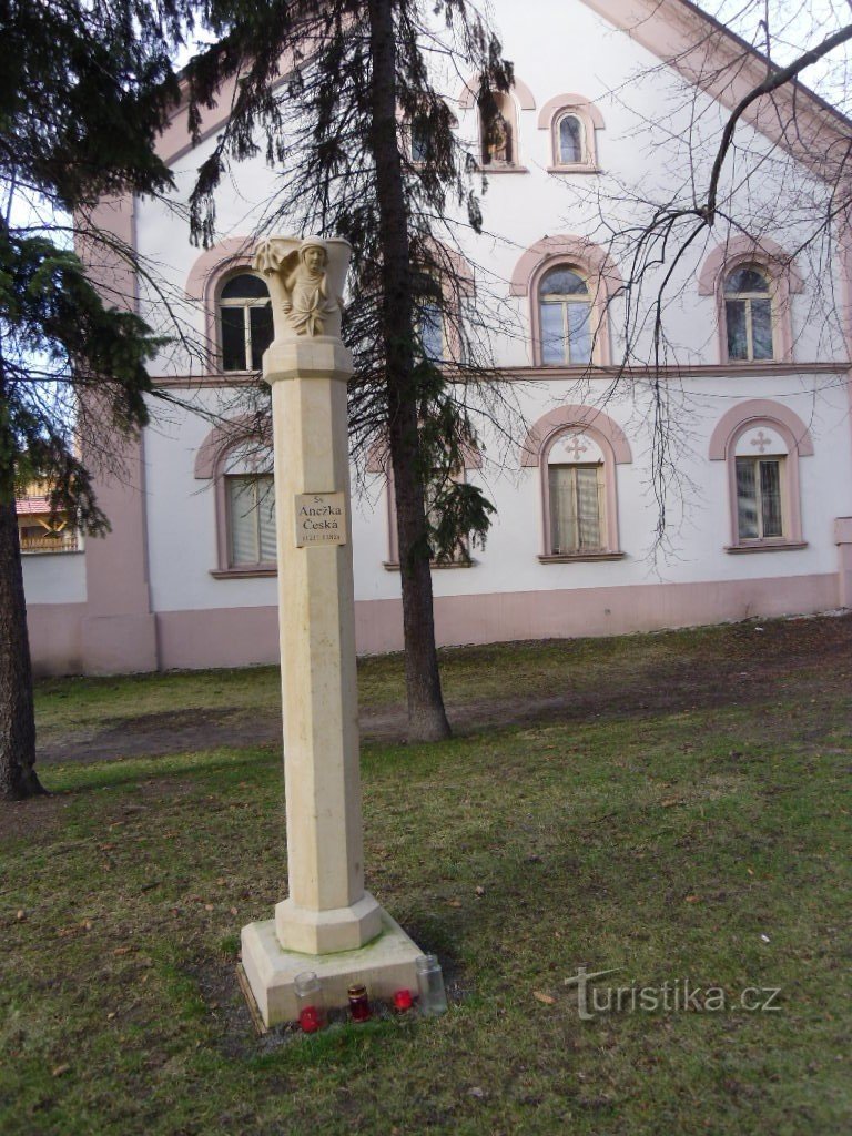 Poděbrady - monumentul Sf. Agnes Česká