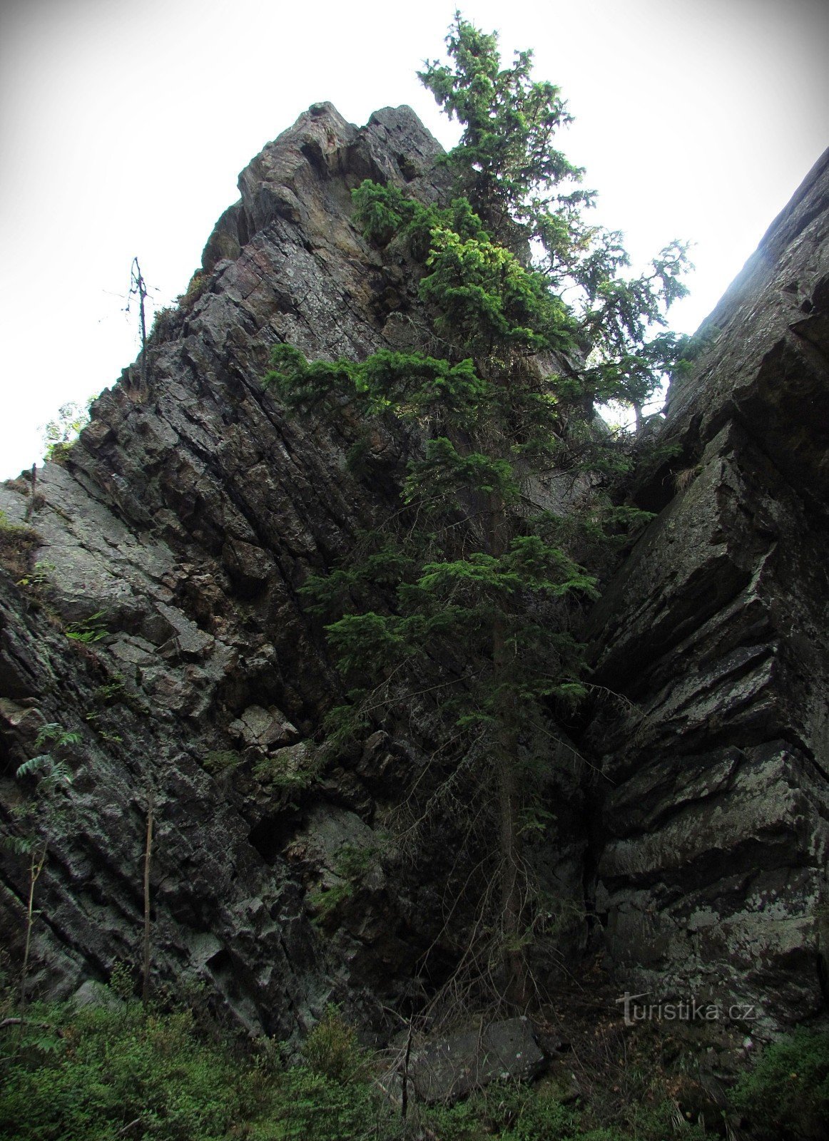 sub peak with dark rocks...