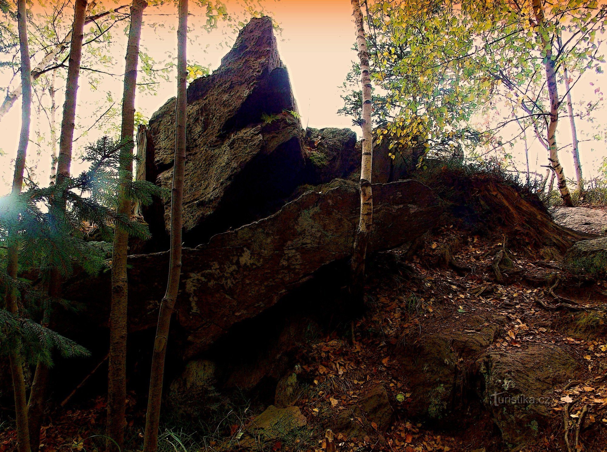 Ein Herbsttag in Medvědí kameni und im Bad Jeseník