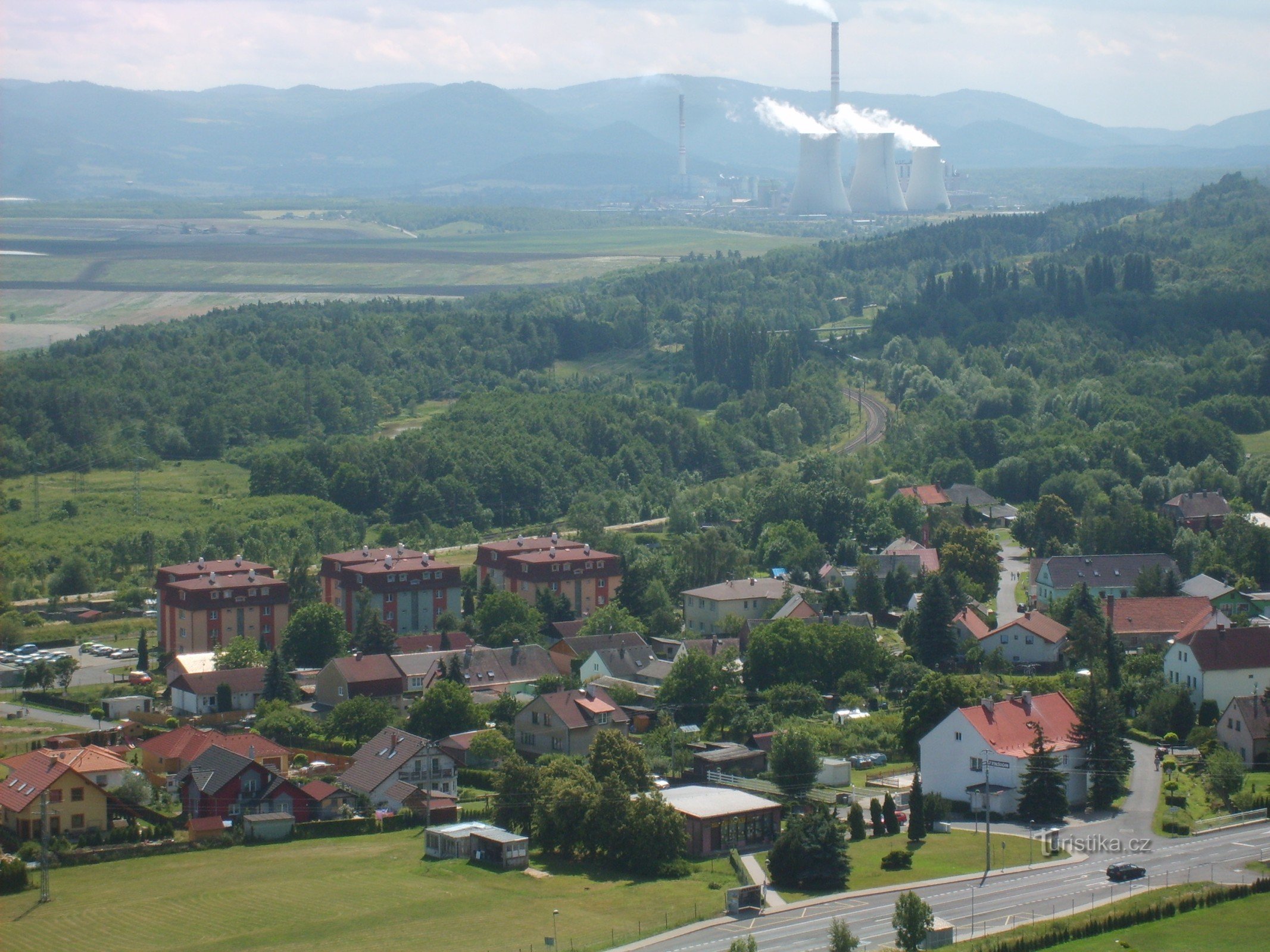 άποψη του σταθμού παραγωγής ηλεκτρικής ενέργειας Pruneřov