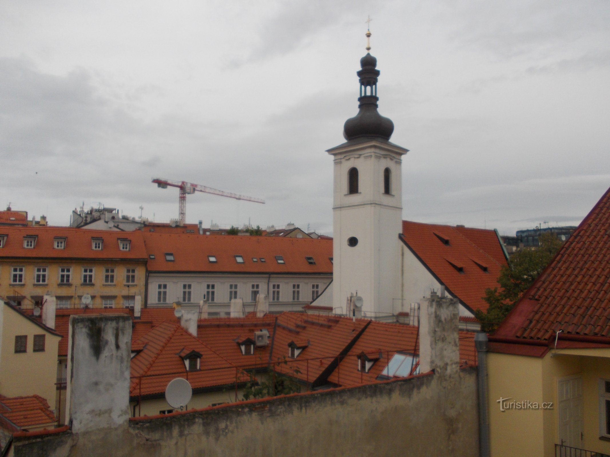 kilátás a Szent templomra. Michala z pavlačka, ahol megszálltunk