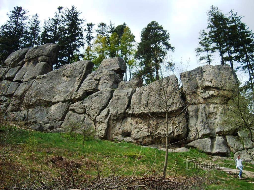 uitzicht op de Devil's Rocks in de buurt van Lidečka