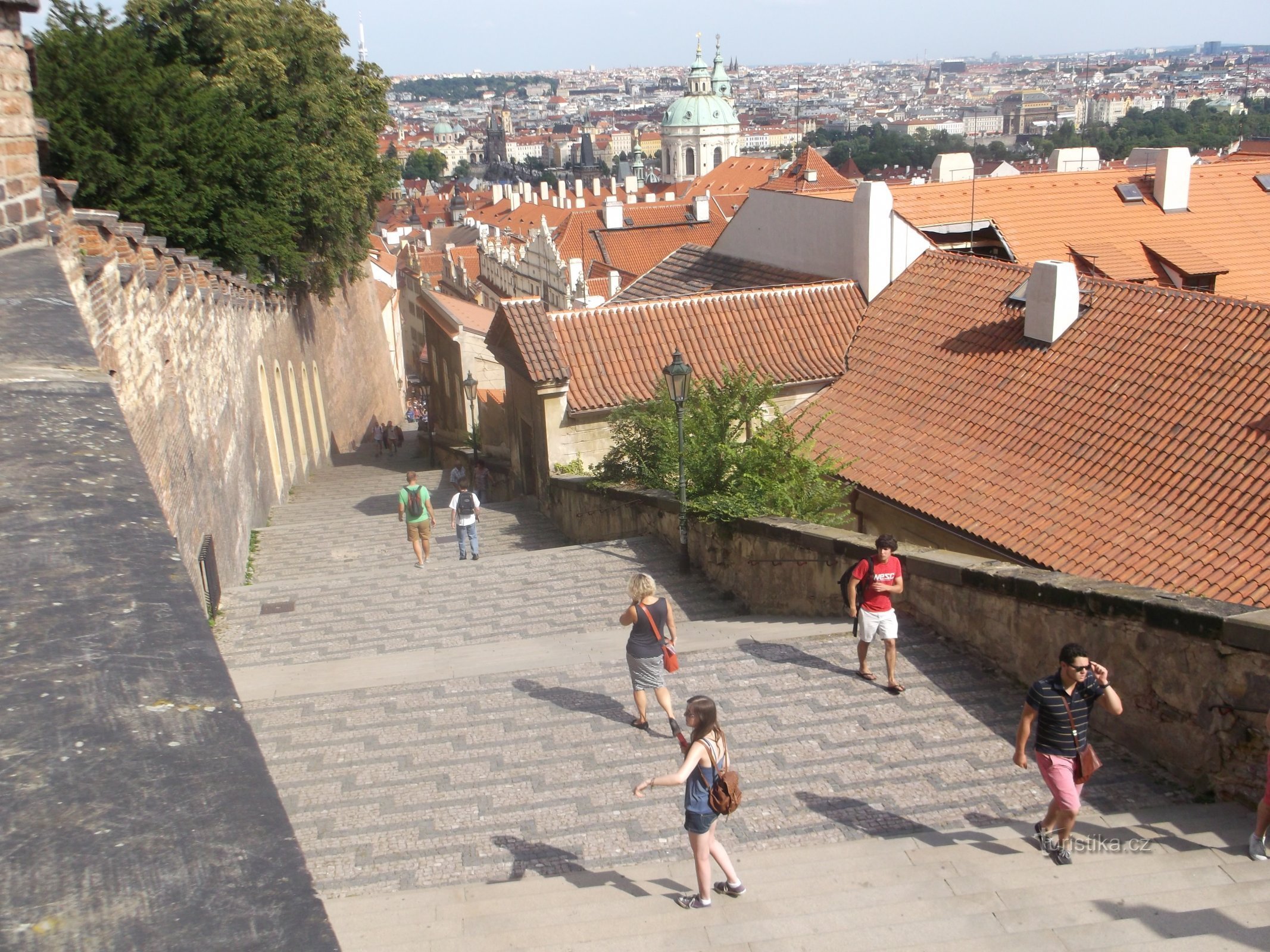 view of the Castle steps, which are in close proximity to the Paradise Garden