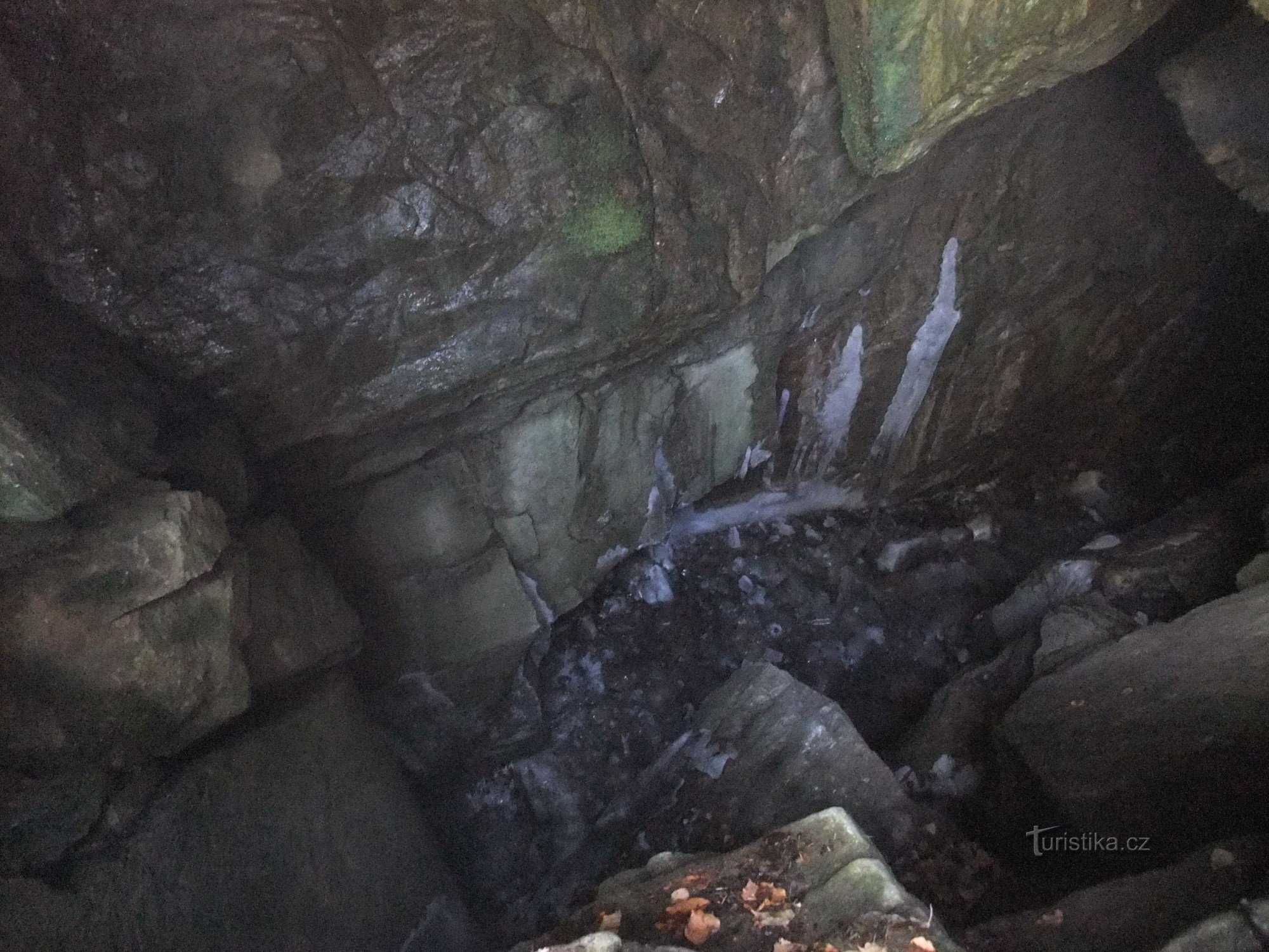 A view of the Naděje ice cave