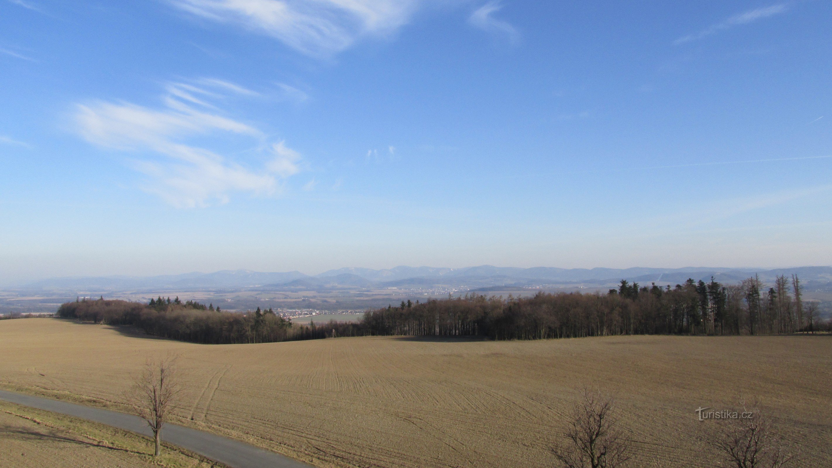 vista sui monti Beskydy della Moravia-Slesia