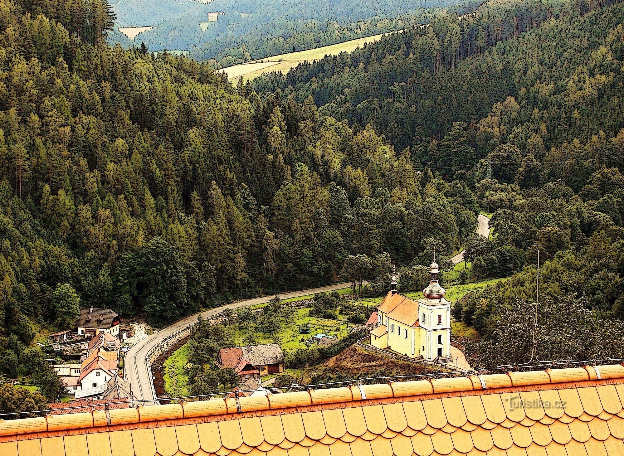 vista del paesaggio circostante dalle mura