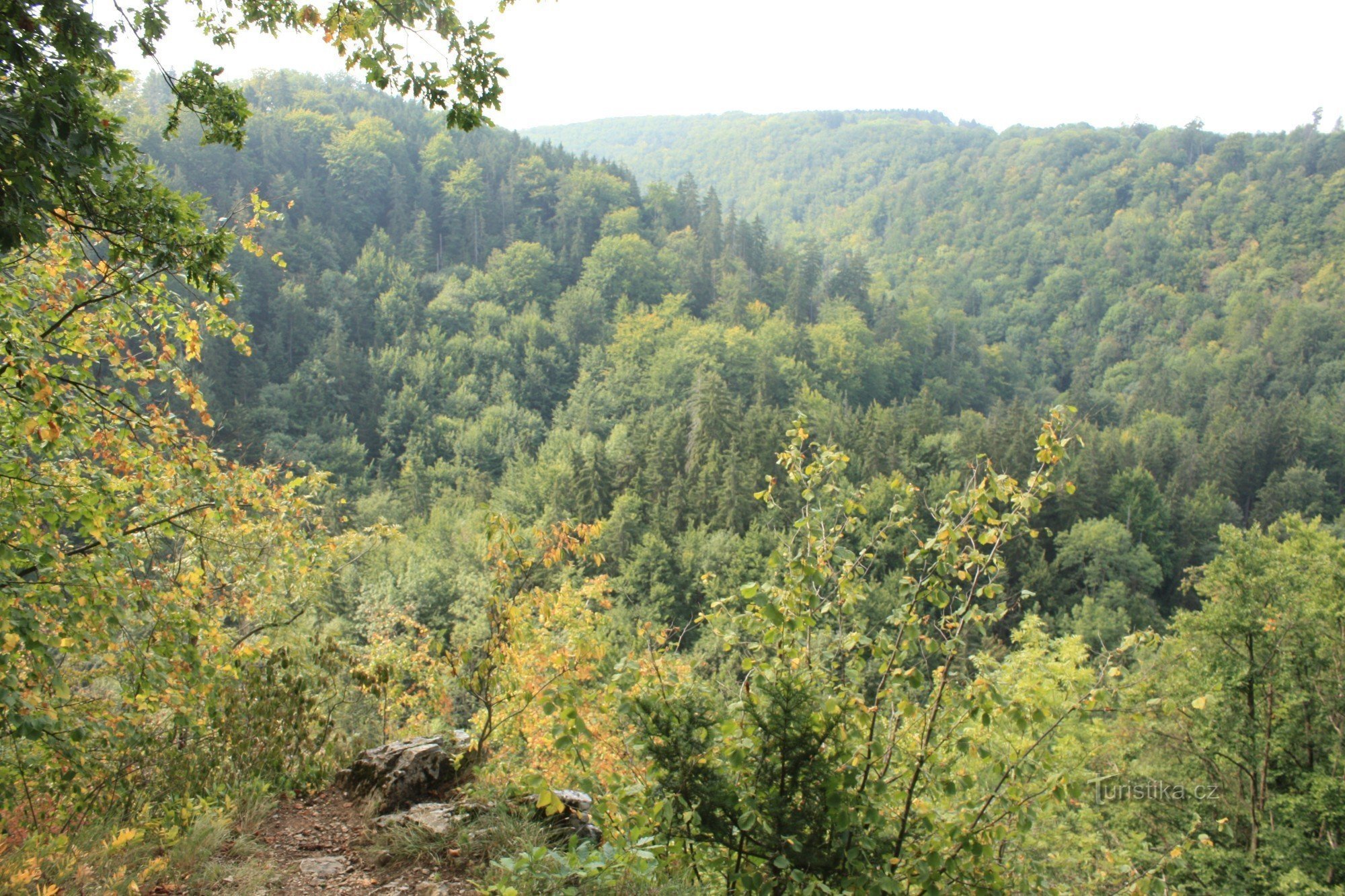 Blick in die Trostlose Schlucht vom Koňské spad