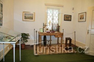 A view of the permanent exhibition replica of the engraving machine