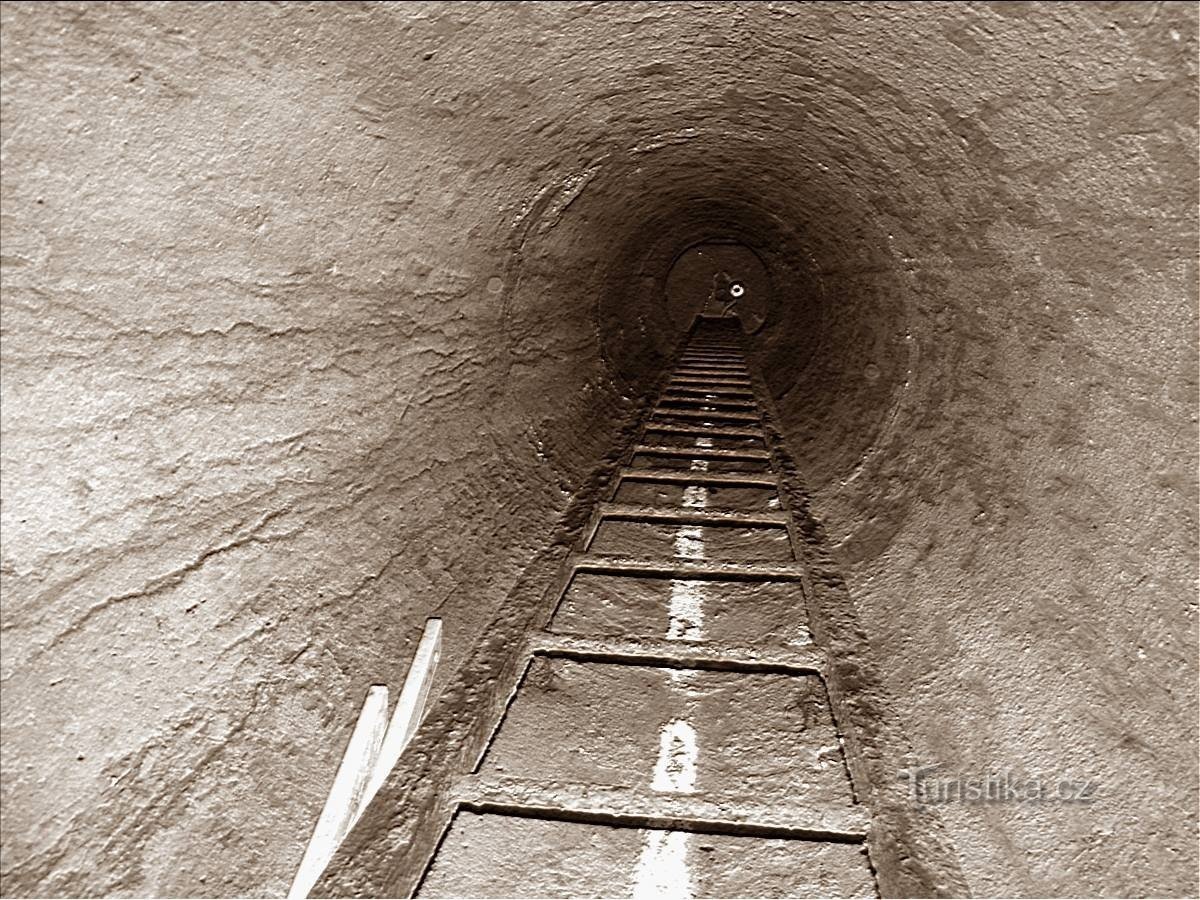 view into the entrance shaft.