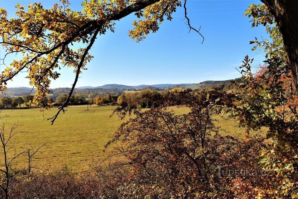 Kilátás Svatobor és Šumava déli oldalára