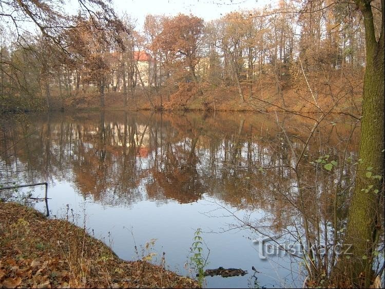 Pohled ke Kamenici: Na území obce Kamenice se nachází několik památek, jež jsou 