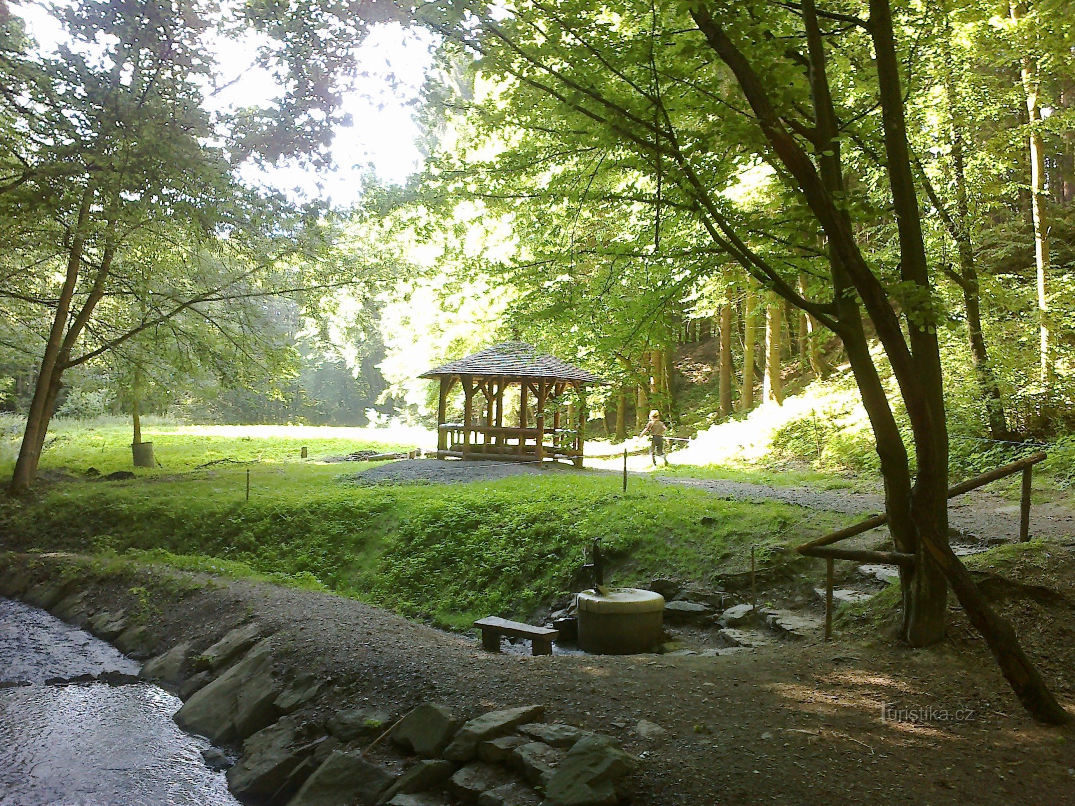 Pohled na areál kyselky