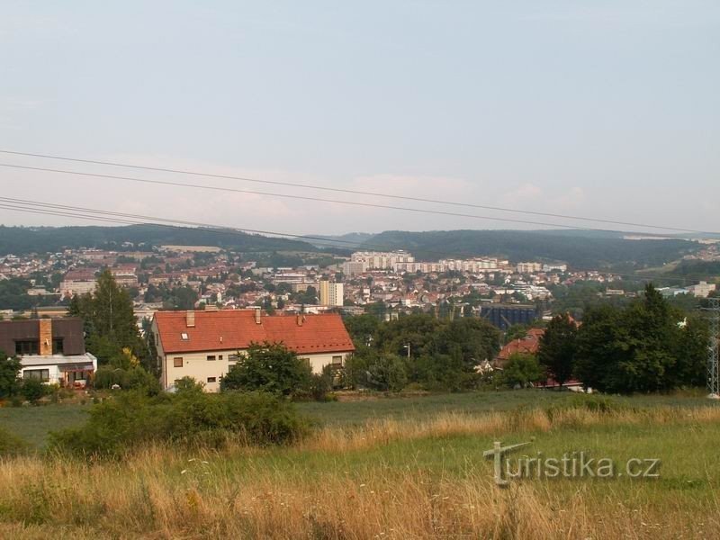 Vue de Blansko depuis la montée