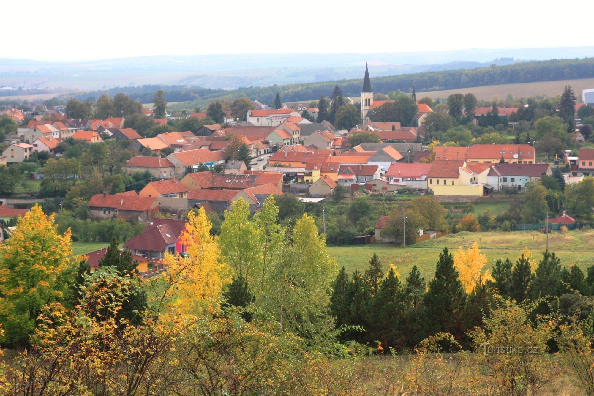 Widok na centrum Zbýšov