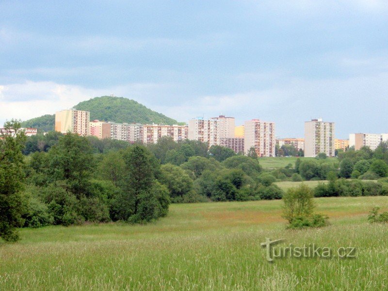 Vue de Česká Lípa depuis la piste cyclable