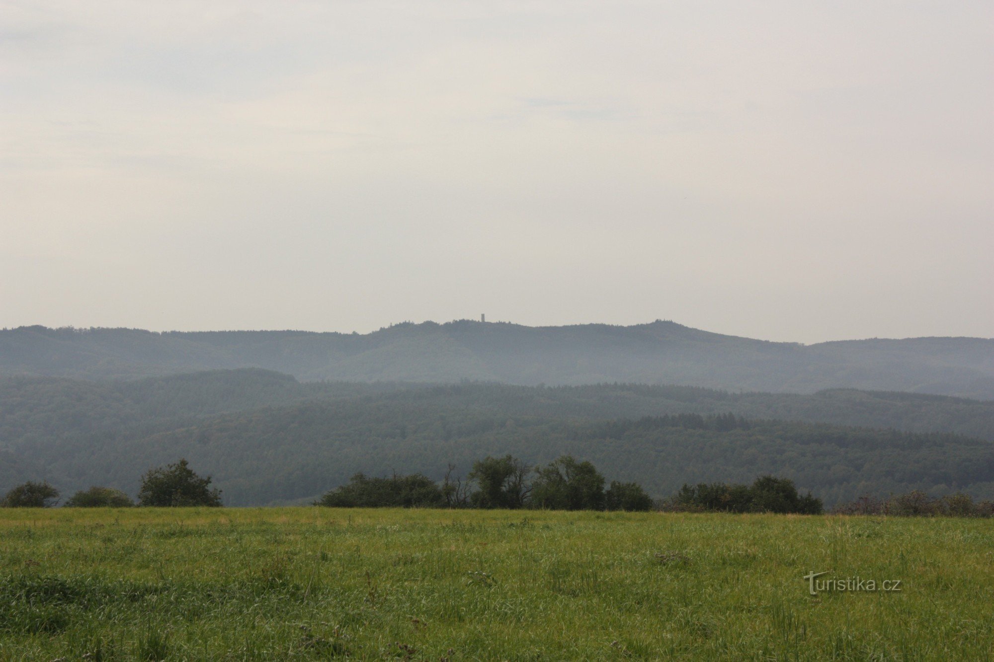 Blick auf Chřiby von Zdounek