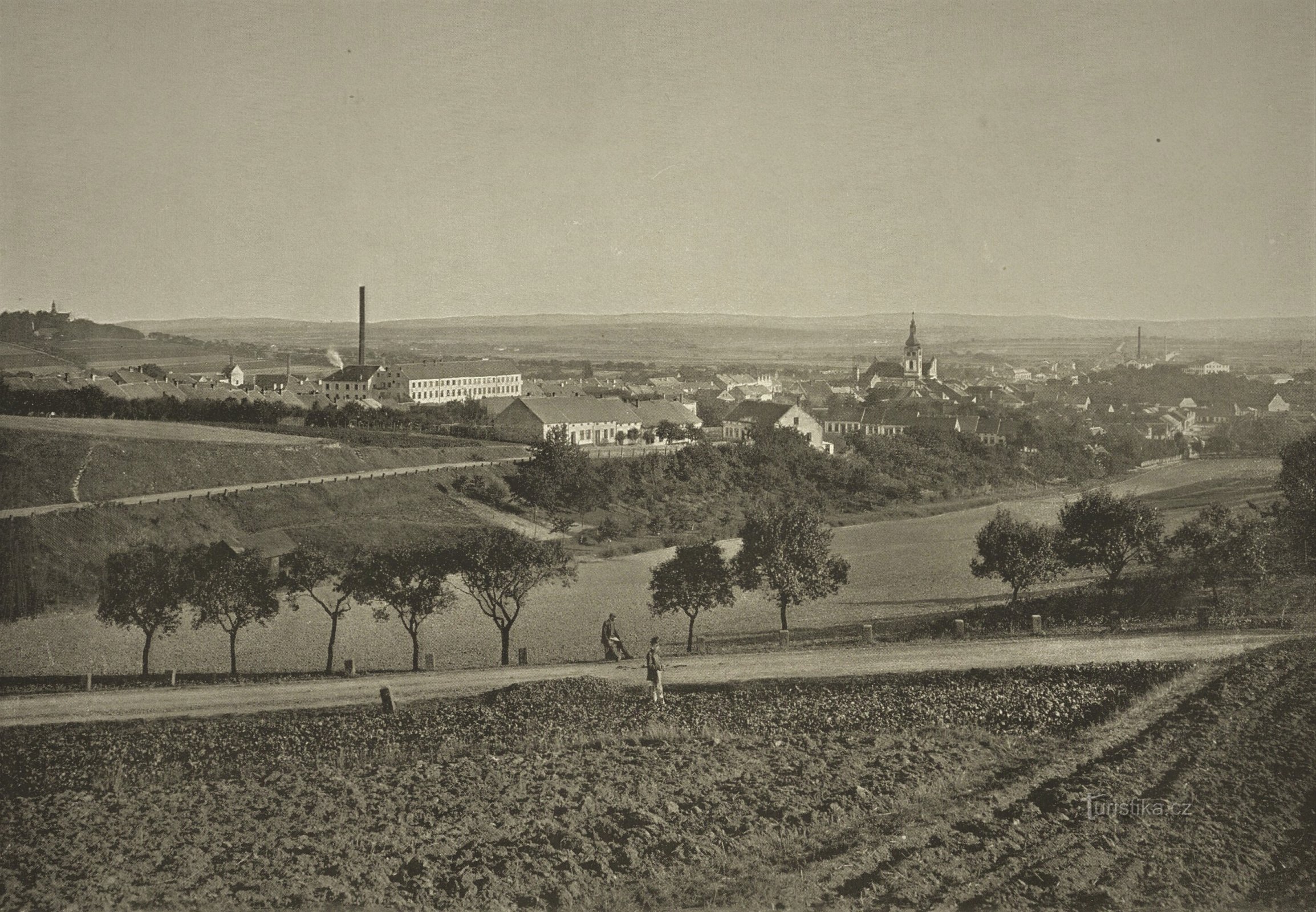 Gezicht op Hořice uit 1897