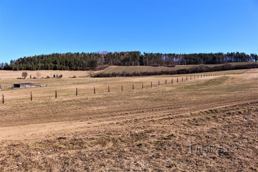 Udsigt over bjerget fra vest