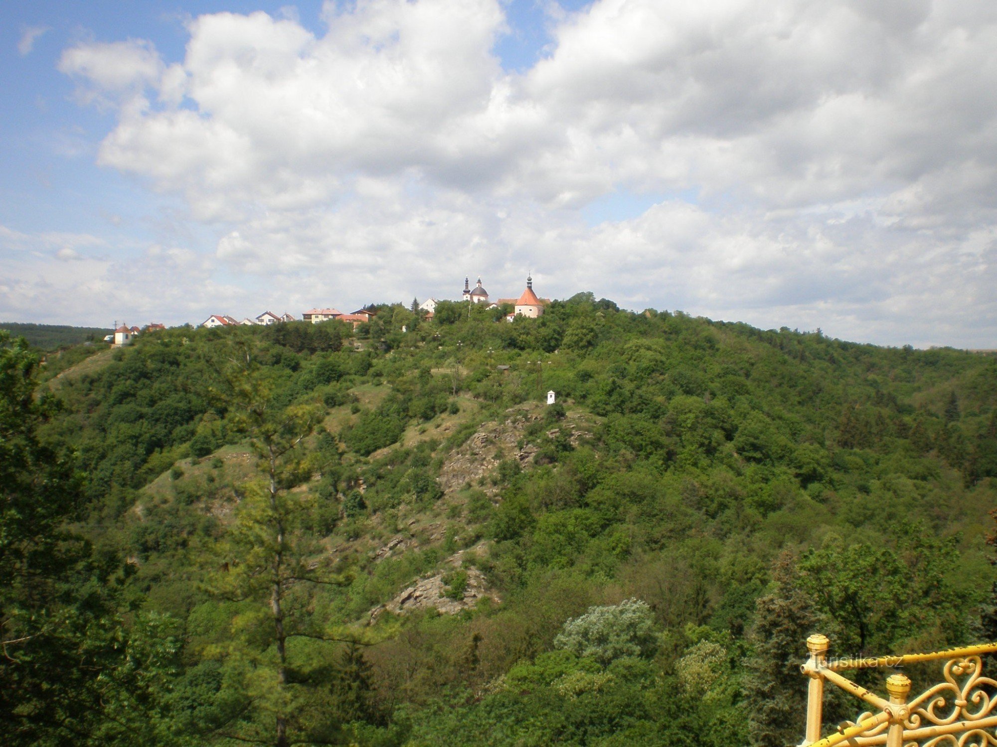 Vista di Hradiště dal castello di Znojmo
