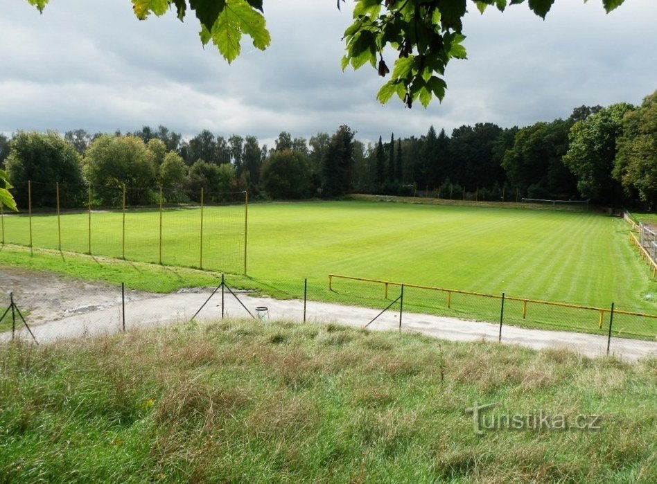 Uitzicht op de speeltuin