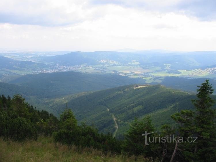 Vista de Jeseník desde Šerák