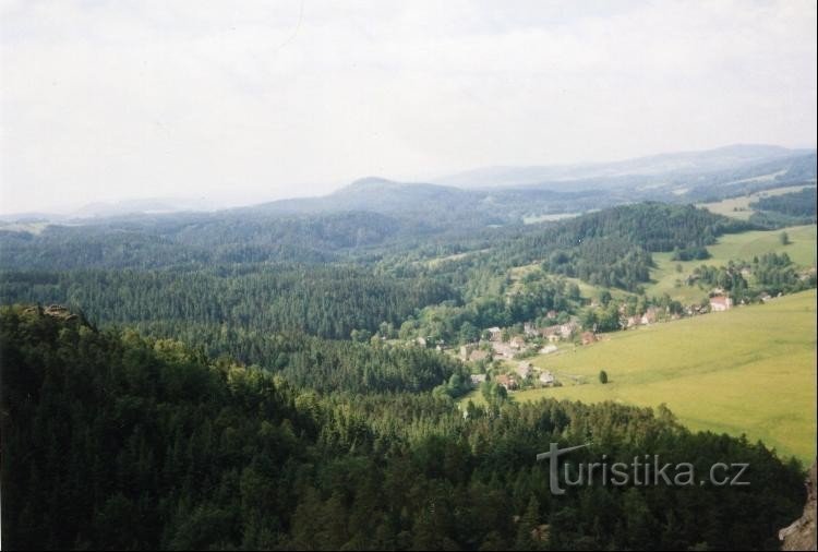 pogled na Jetřichovice z Marijinega razgledišča