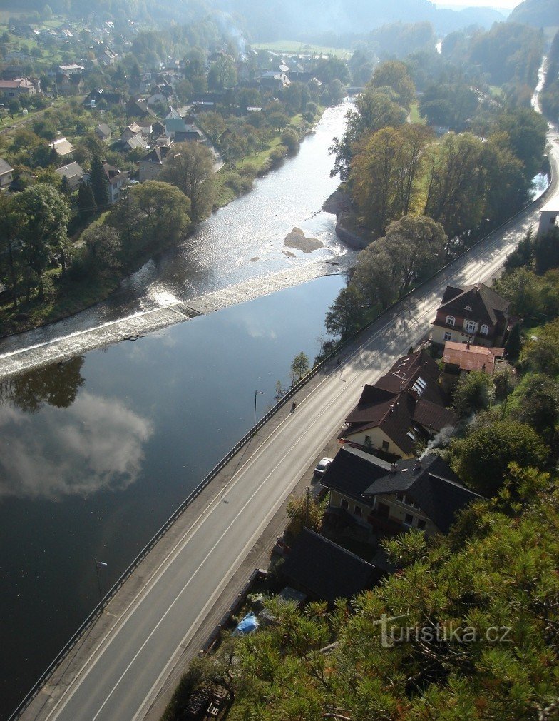Quang cảnh sông Jizera chảy đến Turnov
