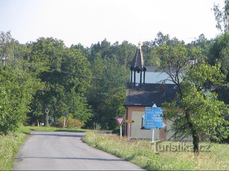 Vista della kalička dalla strada per Požaha