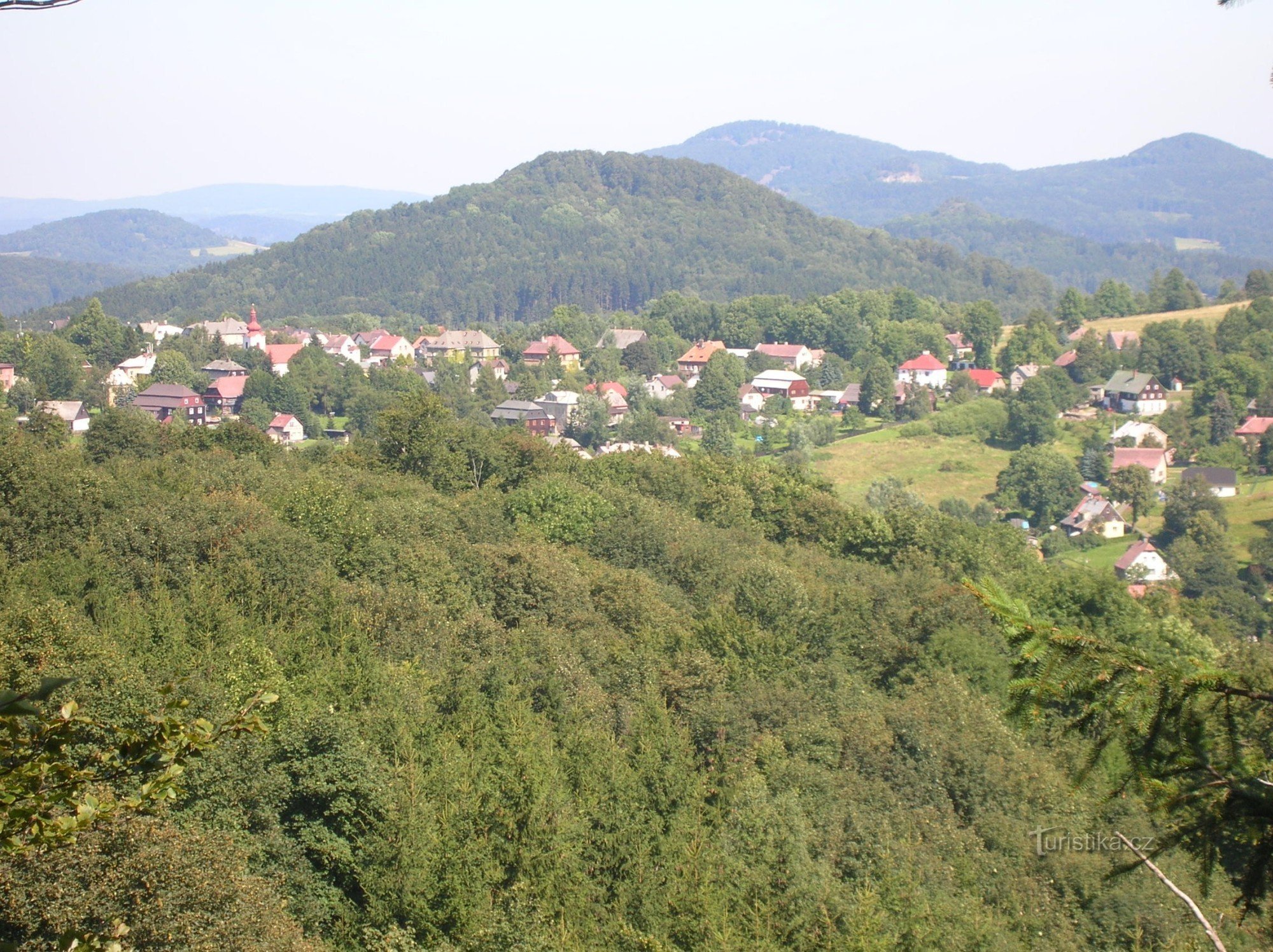 View of Kamenický Šenov and Studenec